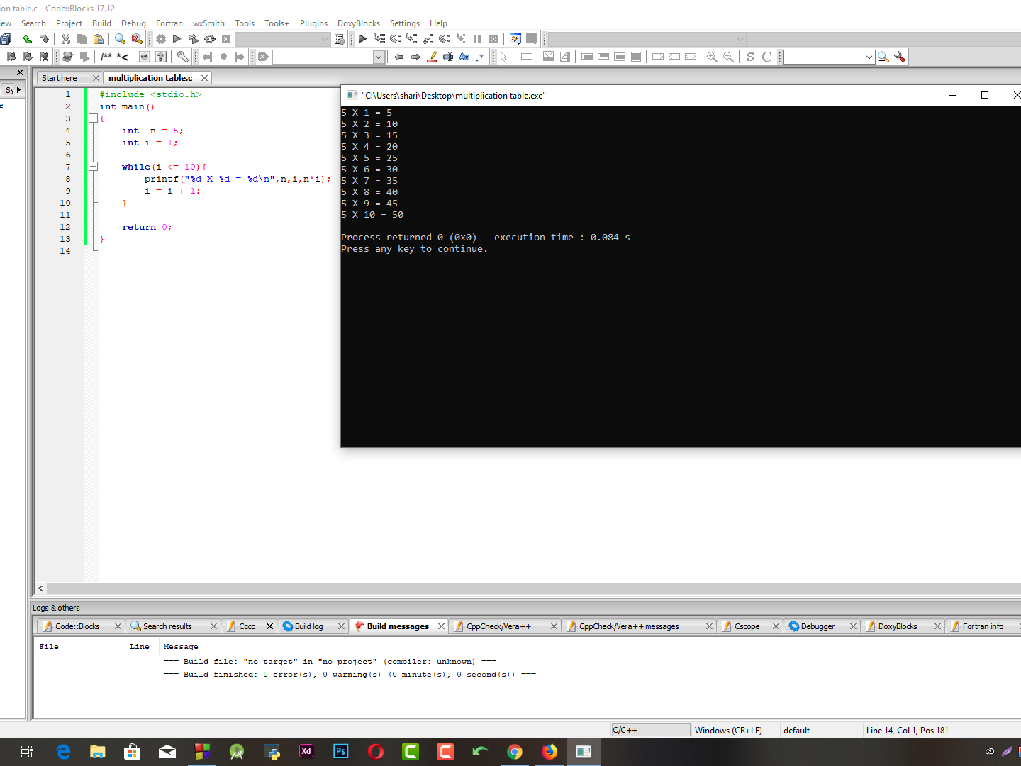 Multiplication Table Use While Loop In C Programming by Md Sharif Mia ...