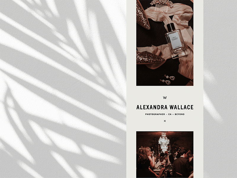 Alexandra Wallace - Branding bold brand identity branding california editorial editorial design fashion identity logo minimal modern photographer photographer logo type typemark typography weddings wordmark