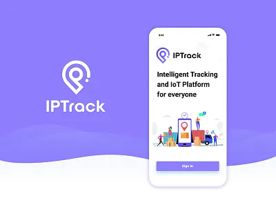 IP Track illustration ip logo mobileapp splash track uiux