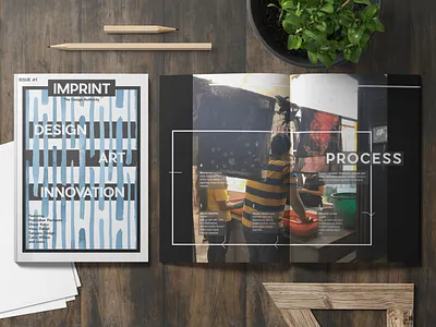 IMPRINT Magazine Design artsy design graphic design illustration magazine cover magazine design magazine layout modern