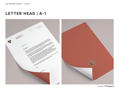 1By1 Letterhead branding design graphic grid layout identity letterhead