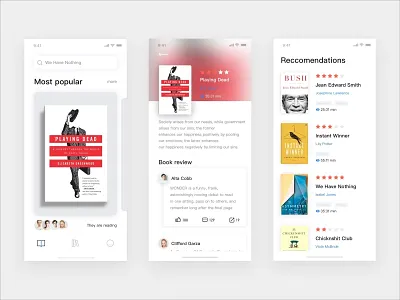 Reading application app design icon ui ux