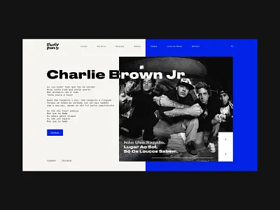 Homenagem CBJR band brazil charlie brown jr design home page rock band ui ux website