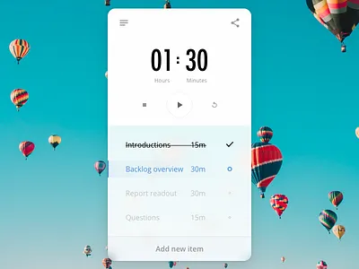 Meeting Timer app meetings timer ui