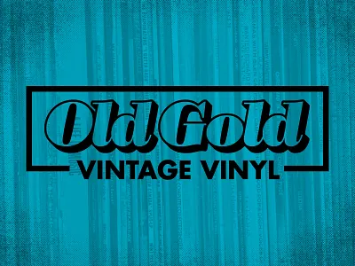 Old Gold Vintage Vinyl Logo bodoni poster italic futura logo records vintage vinyl