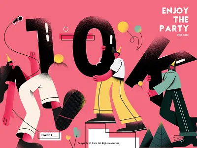 10k ui 向量 女孩 插图