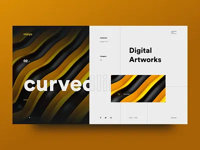 Misyo Web Layout 2 3d art design design thinking digital art ui ui art ui web design ux visual design web web layout website