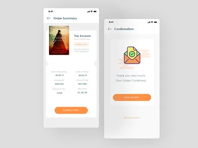Order summary and confirmation concept order confirmation order details ui ux