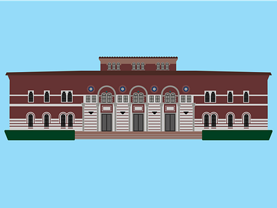 Baker Institute architecture baker houston illustration institute vector