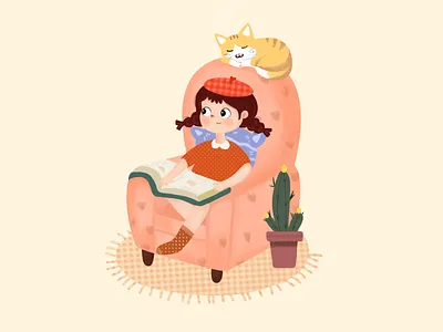 Girl's life illustration