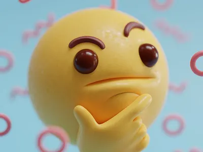 Thinking of new render ideas 3d 3d art art blender character art cute digital emoji emojis illustration