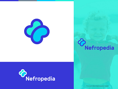 Nefropedia, Kidney medical services logo branding children design health healthcare identity design kidney logo logo design logo identity logogrid medical medical cross monogram monomark nephrology