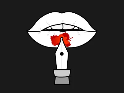 Scarlet concept art creative eroticart illustration line art lips pen art red