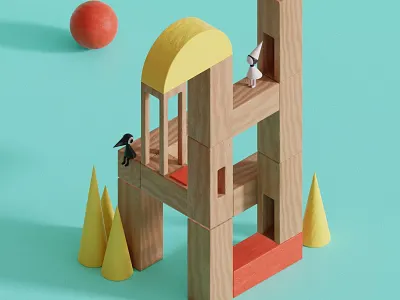 Little monument 3d 3d art art blender children cute design digital games illustration videogame videogames