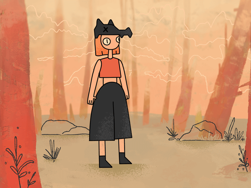 Wolf Girl 2d 2d animation animal animation cel character forest frame by frame gif hand drawn illustration morphing motion motion design photoshop texture toon boom wolf