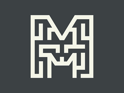 36 Days of Type - Letter M 1 colour 36 days 36 days of type flat flat design icon illustration illustrator cc lettering lettering art lettering challenge logo maze minimal single colour type typography vector