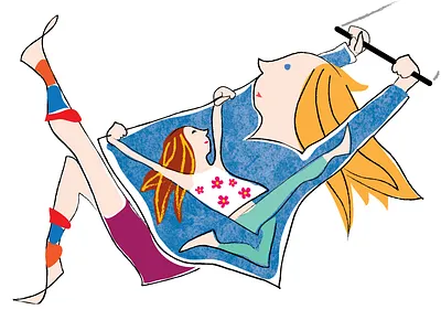 The Acrobates acrobate acrobatics illustration textile