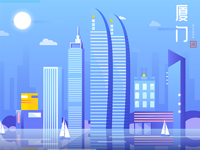 XIAMEN - 04/29/2019 at 09:01 AM app chian illustration typography ui vector 插图 设计