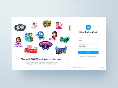 Hike Web blue hikestickers hikewebsite ui ux webhike website