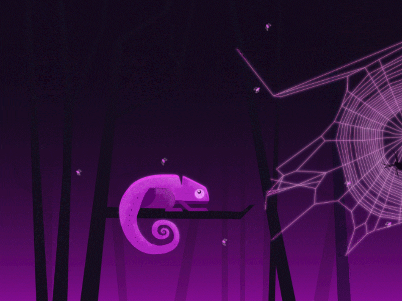 Golden Ratio - shot№1 2danimation after affects animation art chameleon character freelance glow golden gate golden grid illustration insect motion motiondesign motiongraphics natuse night rigg spyder vector