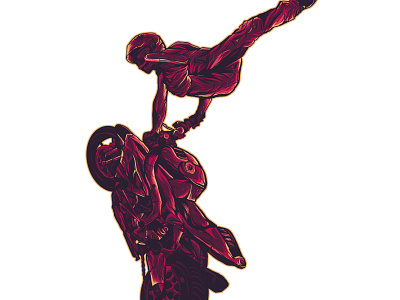 Stunt Man animation artwork branding design flat illustration vector