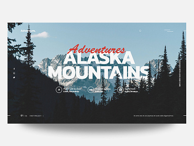 Adventure. clean design design experience header design homepage interaction interface landing page design minimal ui user ux visual design web web page design