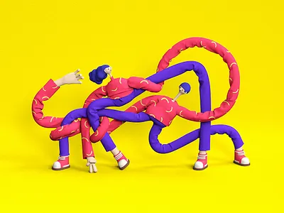 Couple Dance 3d cinema 4d design illustration