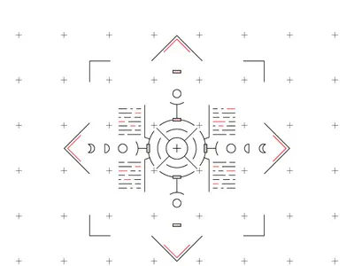 Out of nothing design geometry illustration sci fi science space ui vector