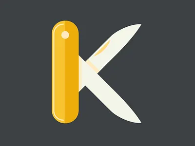 36 Days of Type - Letter K 36 days 36 days of type adobe adobe after effects adobe illustrator flag design flag logo flat flat design icon k letter knife letterign challenge lettering lettering art minimal swiss knife type typography vector