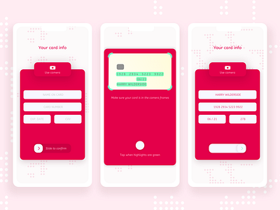 Credit car form card info credit card dailyui dailyui 002 dots mobile text recognition ui