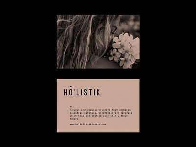 Hō'listik branding business cards design fashion identity lettering logo mark skincare stationary typography