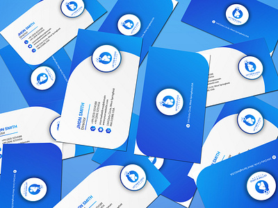 Business Card Design amazing best blue branding business business card design card company corporate design flat home icon illustration layout real estate typography ux vector web