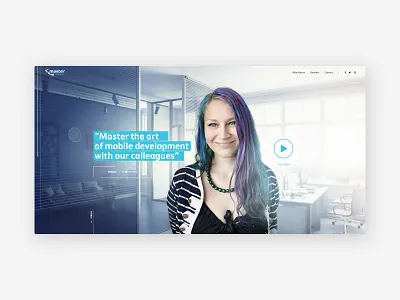 Recruitment Website MasterAPP big header header design hr landing page masterapp mobile app mobile app development recruitment web design