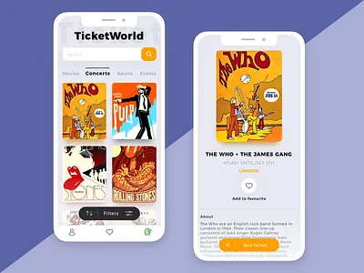 Ticket App app app design bright design firstshot hellodribbble poster purple ticket app ui ui desgin ux