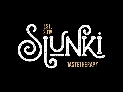 Slunki Tastetherapy logo branding cooking design food healthy healthy eating healthy food icon id illustration logo round taste therapy typography vector