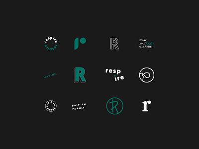 Respire Branding branding cosmetics design flat icon illustration illustrator logo minimalism typography ui vector