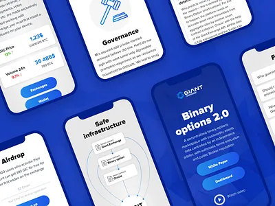 Giant.Exchange | Mobile version adaptive design exchange giant landing page mobile platform ui ux web