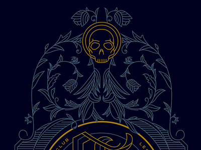 Vectorizing Sketches badge badge design illustration mark philosophy skulls