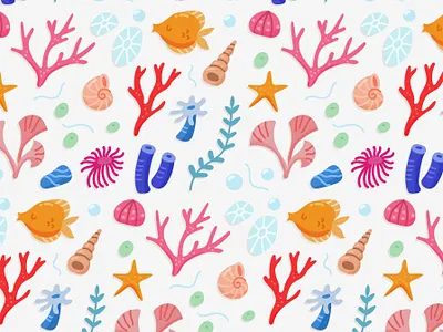 Coral Pattern coral freepik illustration pattern