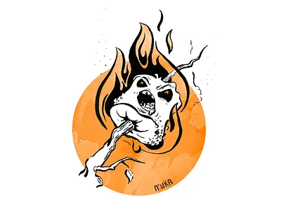 Marshmallow art character design draw drawing flat graphic illustration illustrator ink drawing marshmallow