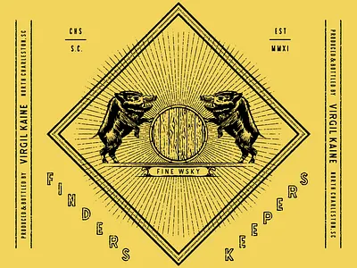 Finders Keepers pt.2 bandana bourbon brand development design hand drawn hog illustration liquor pig spirits texture type typography vector whiskey