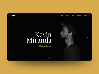 Minimalistic Black & Gold Portfolio Landing Page Concept black branding dark dark background dark theme gold landing page landing page design minimal minimalism minimalist portfolio ui web design user interface web design