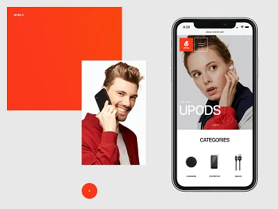 uBear design flat minimal mobile promo typography ui ux web website