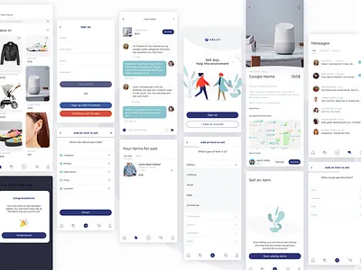 Sell it - second hand market app concept app design market place ui ux