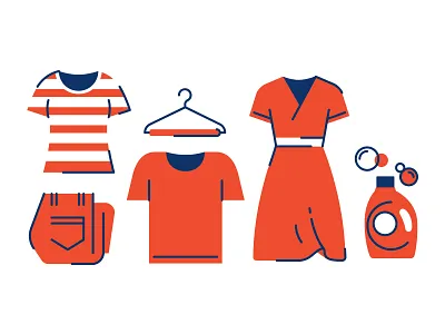 Tide icon set variation 1 clothes design icons illustration laundry site