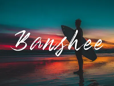Banshee - Free Dry Brush Script Font advertising branding business card classy font editorial font free font free fonts free typeface freebie freebies identity illustration logo logos logotype stationery typeface typography