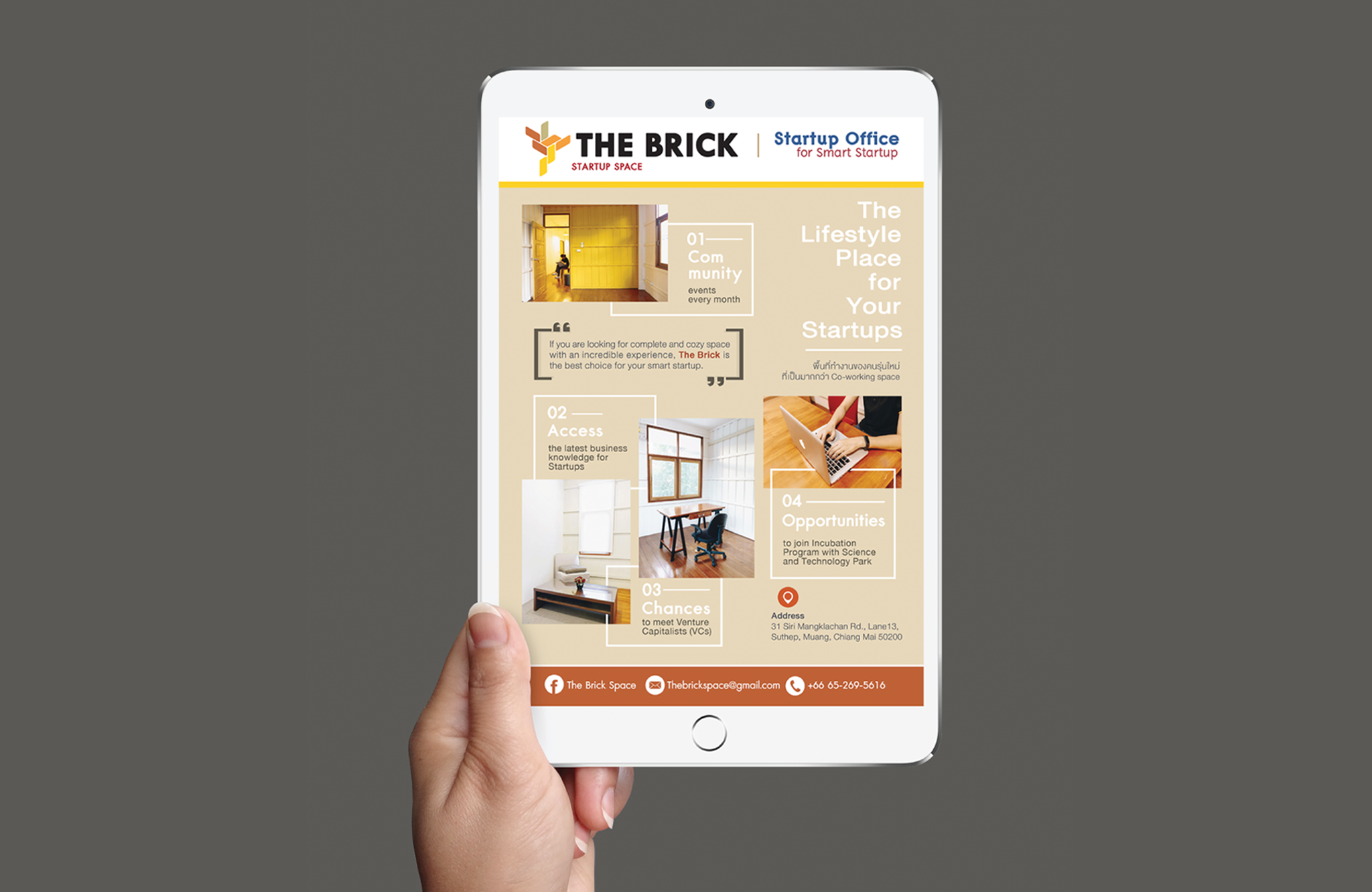 The brick FB Post graphic design