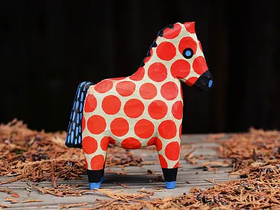Dala Horse animal animal pet carving character drawing horse illustration swedish
