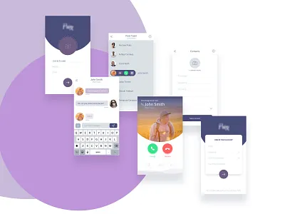 UI - Call application app design ui design ux design