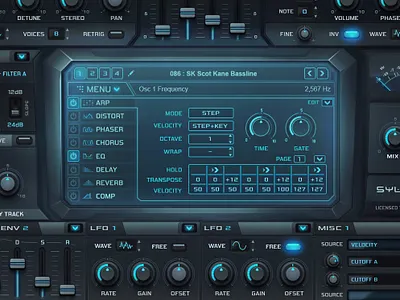 Sylenth 'Nitro' gui design for vst synth audio gui design design gui gui design nitro scott kane skin sylenth1 ui user interface vst vst plugin